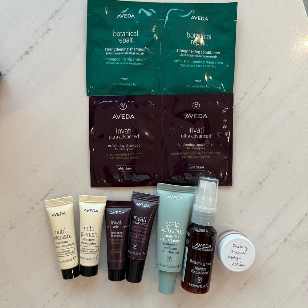 Aveda Hair Care Travel size and samples